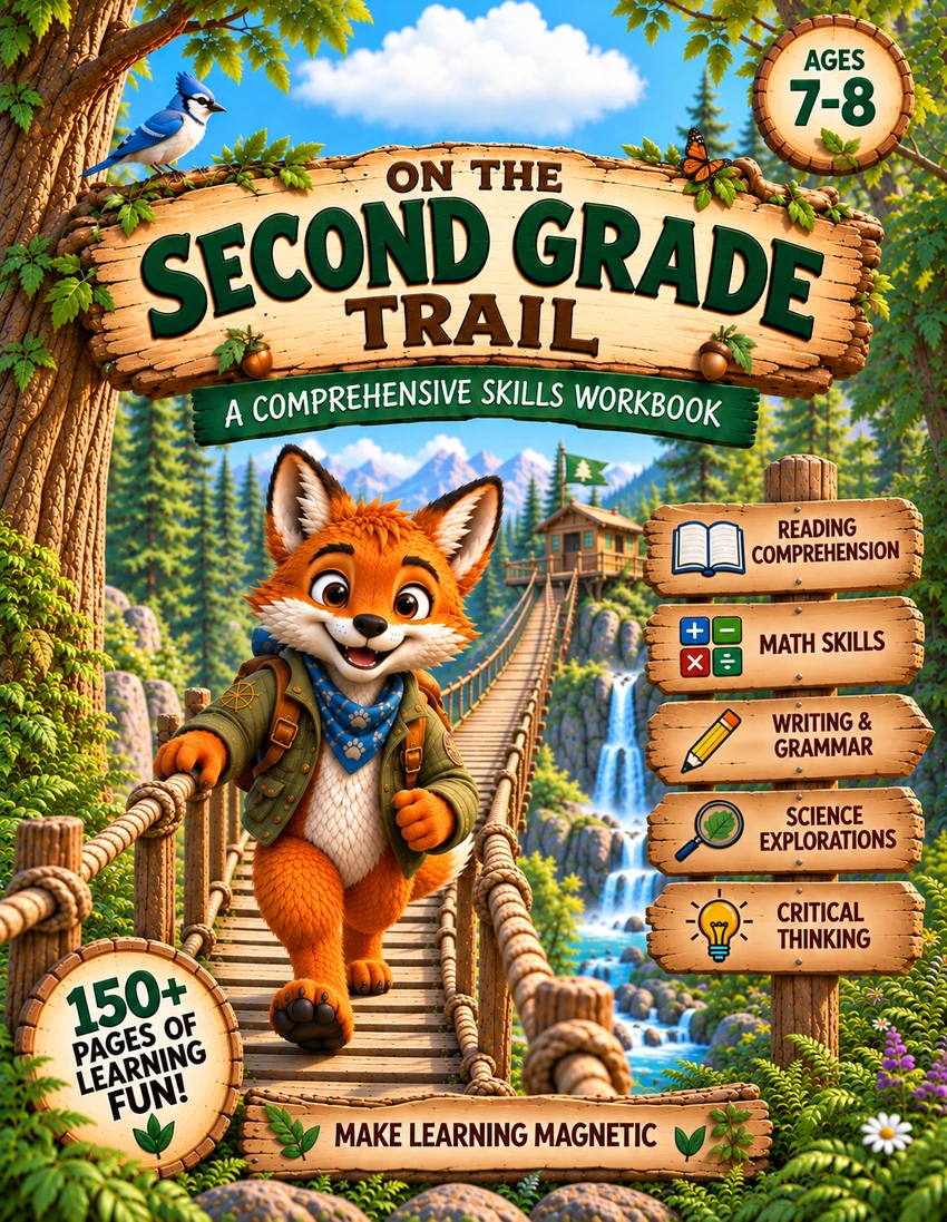 On the Second Grade Trail · Forest World workbook cover
