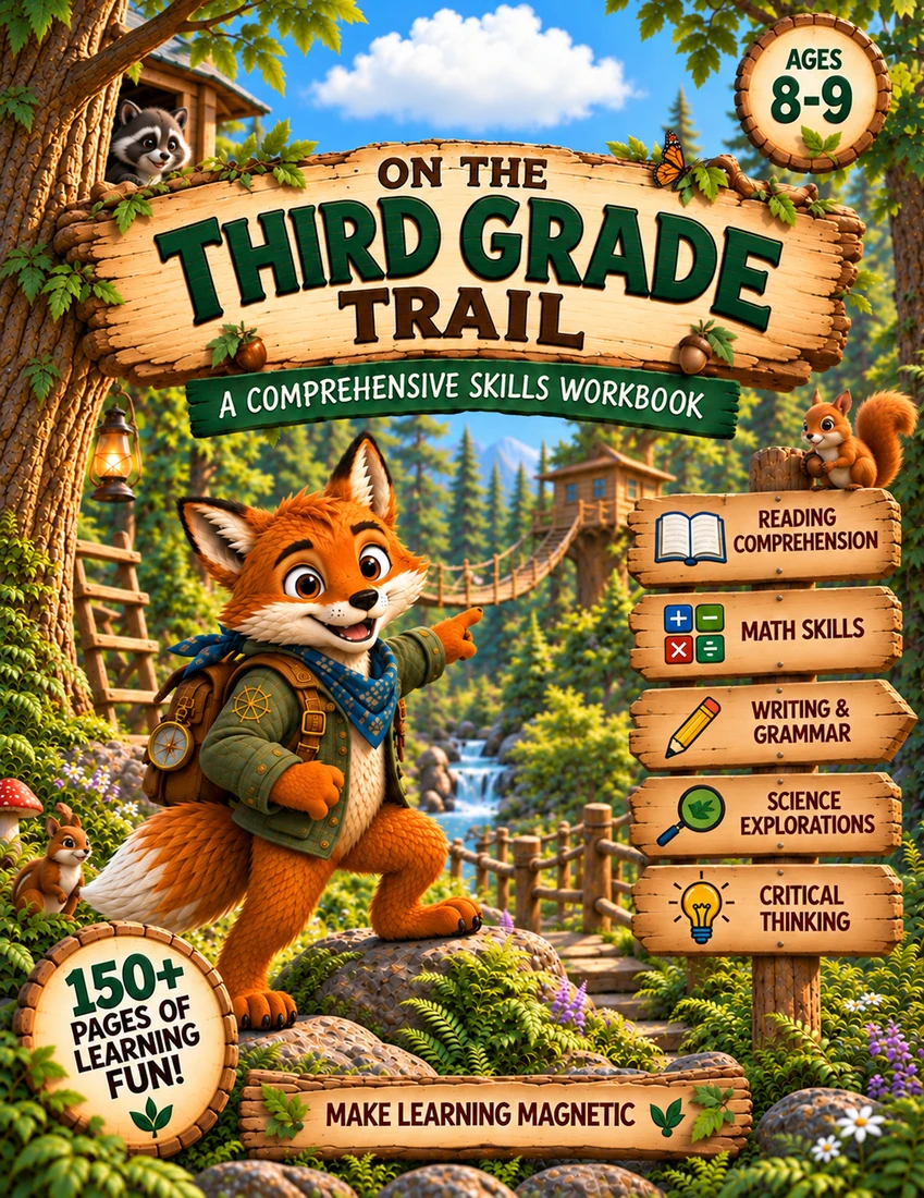 On the Third Grade Trail · Forest World workbook cover