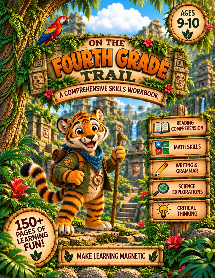 On the Fourth Grade Trail · Jungle World workbook cover