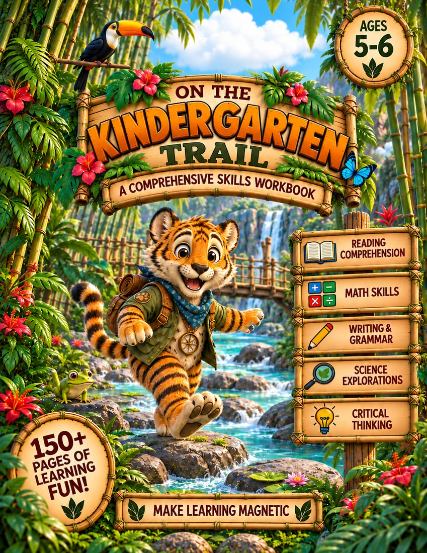 On the Kindergarten Trail · Jungle World workbook cover