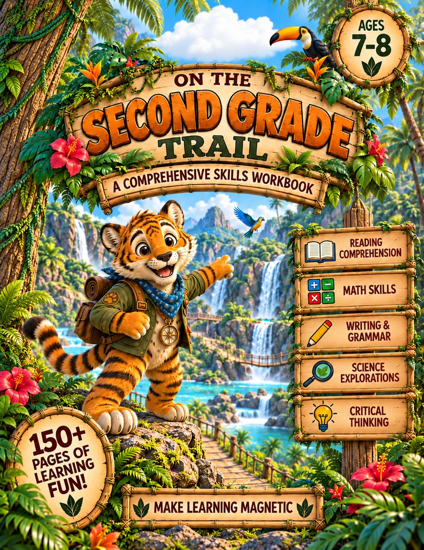 On the Second Grade Trail · Jungle World workbook cover