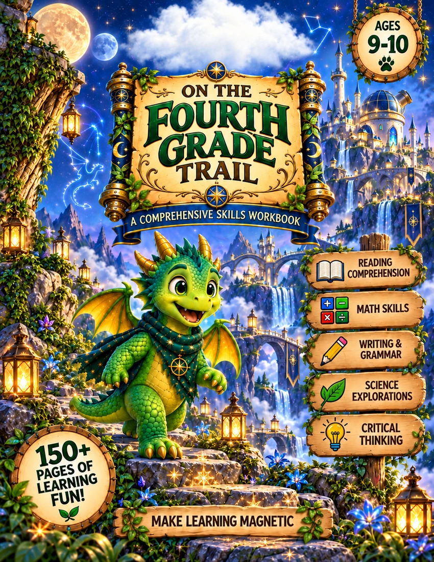 On the Fourth Grade Trail · Mythical World workbook cover
