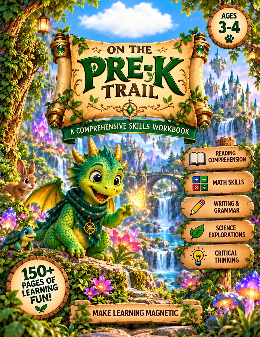 On the Pre-K Trail · Mythical World workbook cover