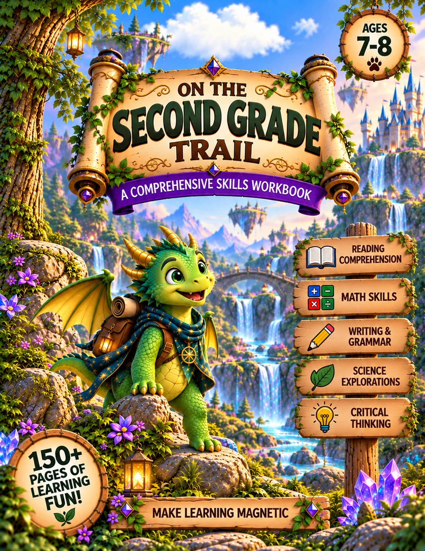 On the Second Grade Trail · Mythical World workbook cover