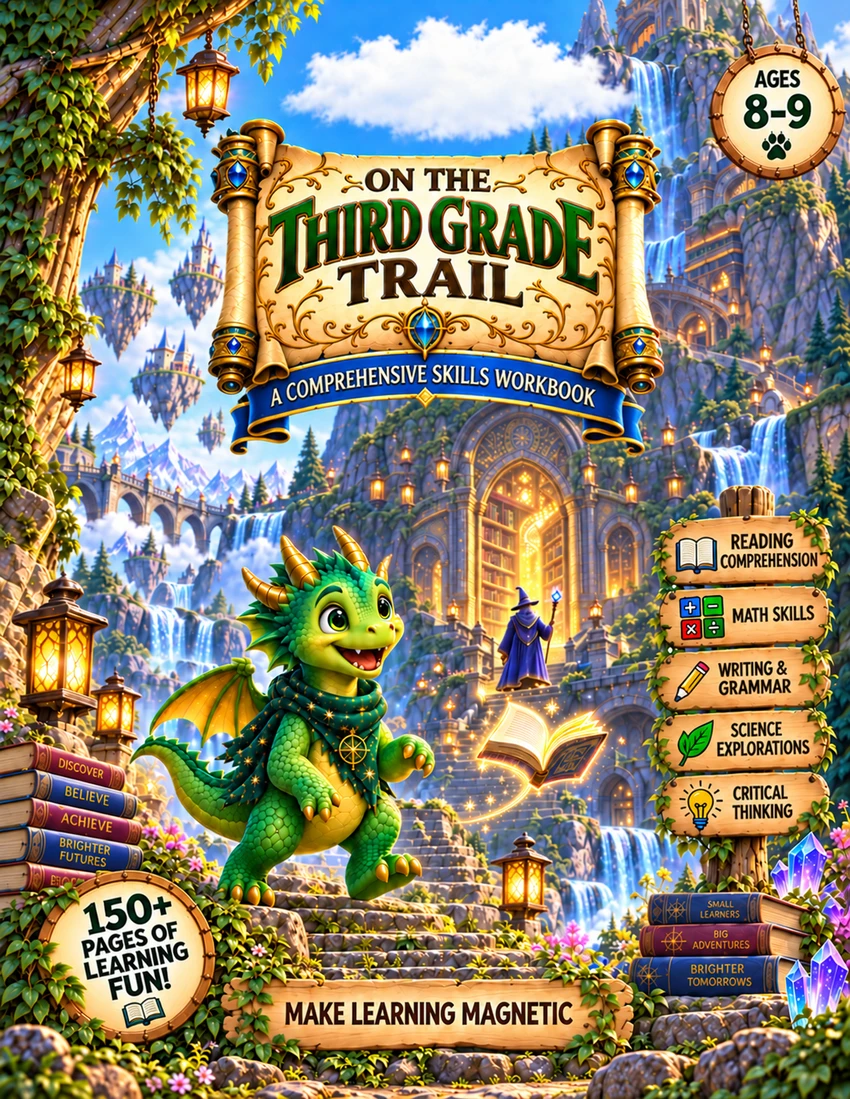 On the Third Grade Trail · Mythical World workbook cover